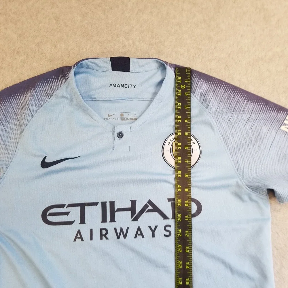 Manchester City Soccer Jersey Large Home Football Shirt Nike  SANE #19 2018